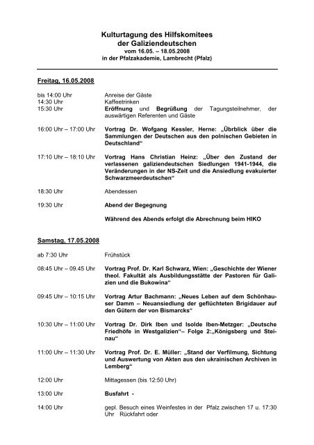 Programm 2008