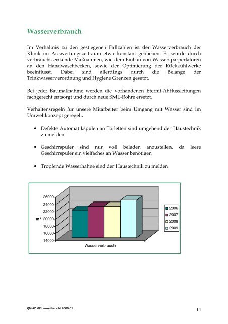 Umweltbericht 2009 - Asklepios Kinderklinik Sankt Augustin