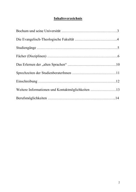 Studienführer - Evangelisch-Theologische Fakultät