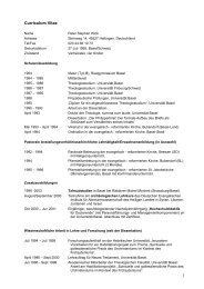 Curriculum Vitae - Evangelisch-Theologische Fakultät - Ruhr ...