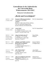 Gottesdienste im WS 11/12 - Evangelisch-Theologische Fakultät ...