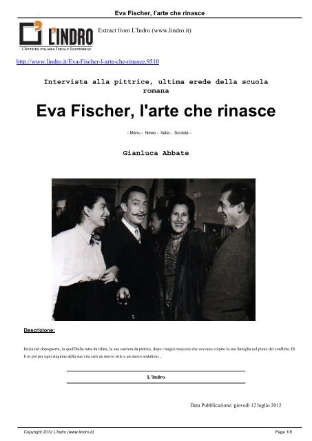 News - Eva Fischer