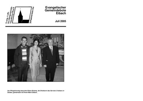 Evangelischer Gemeindebote Eibach Juli 2005 - Evang.-Luth ...