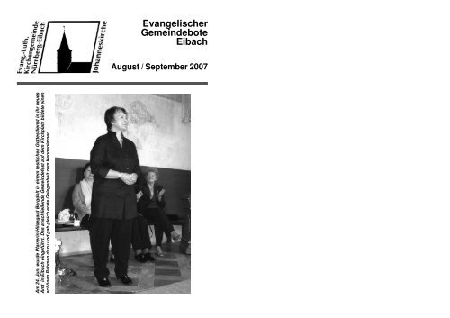 August / September 2007 - Evang.-Luth. Kirchengemeinde ...
