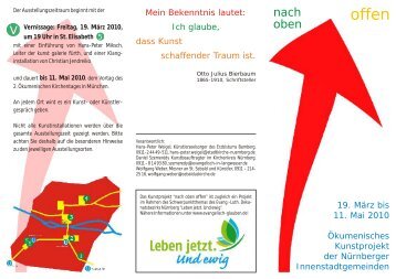 Kunstprojekt-Flyer - Leben jetzt. Und ewig.