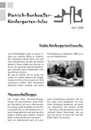 Dietrich-Bonhoeffer- Kindergarten-Infos - Evangelisch in Langwasser