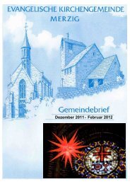 Gemeindebrief - Evangelische Kirchengemeinde Merzig
