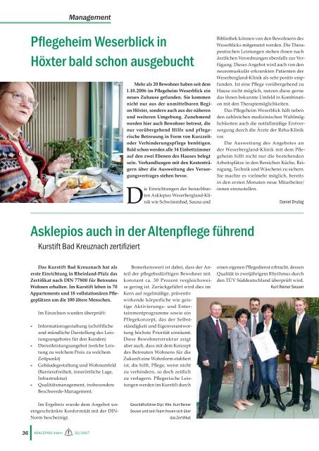 Das Konzern-Nachrichtenmagazin - Asklepios