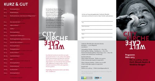 Das aktuelle Programm der CityKirche im Download