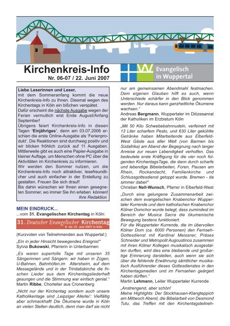 Kirchenkreis-Info - Evangelisch in Wuppertal