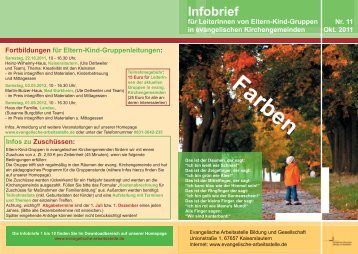 Infobrief Oktober 2011 - Evangelische Arbeitsstelle Bildung und ...