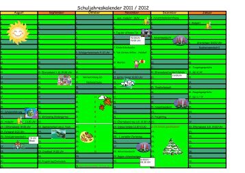 Schuljahreskalender 2011 / 2012 - Evangelische Grundschule ...