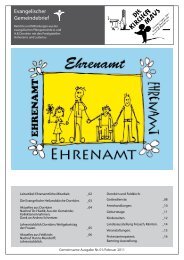 Ausgabe 1 - Evangelische Pfarrgemeinde Dornbirn