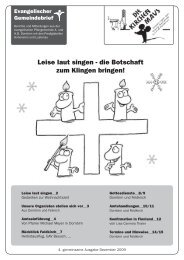 2009: Ausgabe 4 - Evangelische Pfarrgemeinde Dornbirn