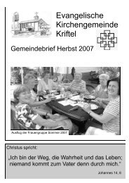 Herbst 2007 - Evangelische Auferstehungsgemeinde Kriftel