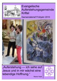 Frühjahr 2010 - Evangelische Auferstehungsgemeinde Kriftel