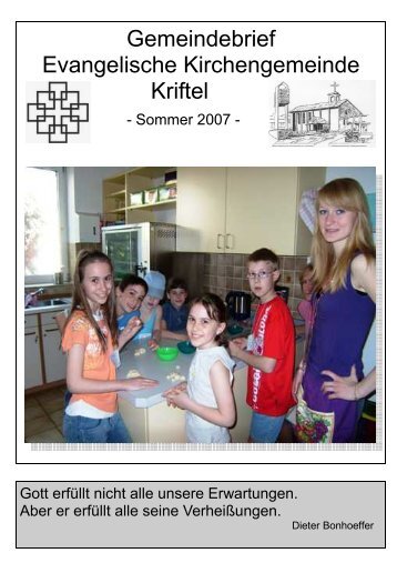 Sommer 2007 - Evangelische Auferstehungsgemeinde Kriftel