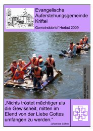 Herbst 2009 - Teil 1 - Evangelische Auferstehungsgemeinde Kriftel