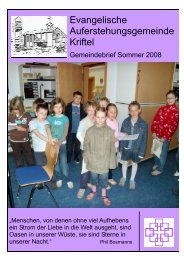 Sommer 2008 - Evangelische Auferstehungsgemeinde Kriftel