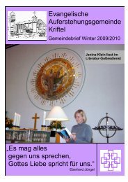 Winter 2009 - Evangelische Auferstehungsgemeinde Kriftel