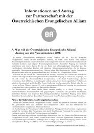 Die Evangelische Allianz ist ein Bund von Christusgläubigen aus ...