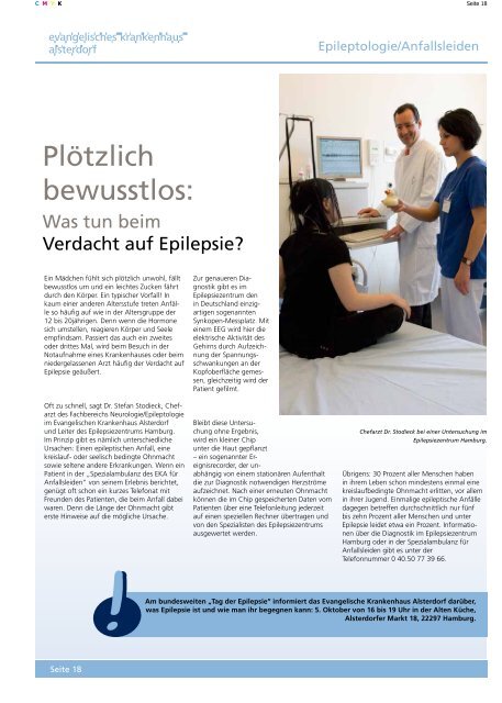 "besser gesund!" - Ausgabe 2 - Evangelisches Krankenhaus Alsterdorf