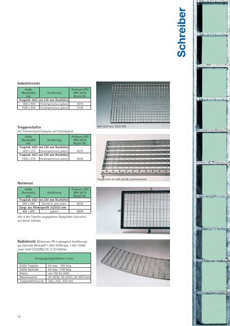 Schreiber Prodkata 2.20095 - ASM Gitterroste