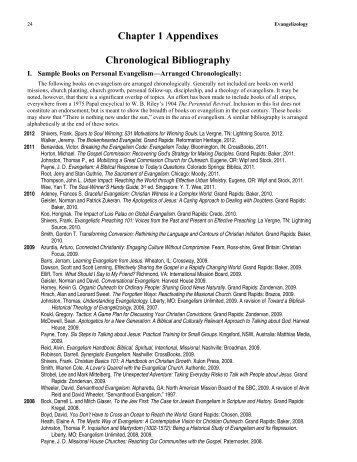 Miscellaneous Chart 3 - Evangelism Unlimited