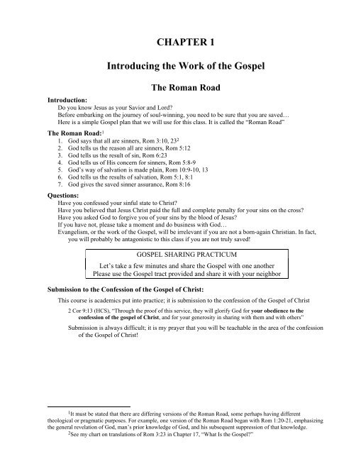 Introducing the Work of the Gospel - Evangelism Unlimited