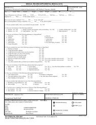 respiratory questionnaire clearance medical