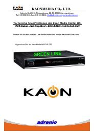 Technische Daten Kaon K3000HD PVR