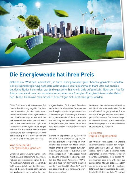 Ausgabe 1/2013 - EVD Energieversorgung Dormagen GmbH