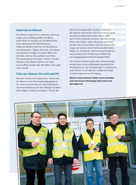 Ausgabe 1/2013 - EVD Energieversorgung Dormagen GmbH