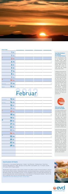 Energiekalender - EVD Energieversorgung Dormagen GmbH