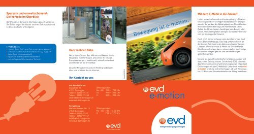 E-Mobilität - EVD Energieversorgung Dormagen GmbH