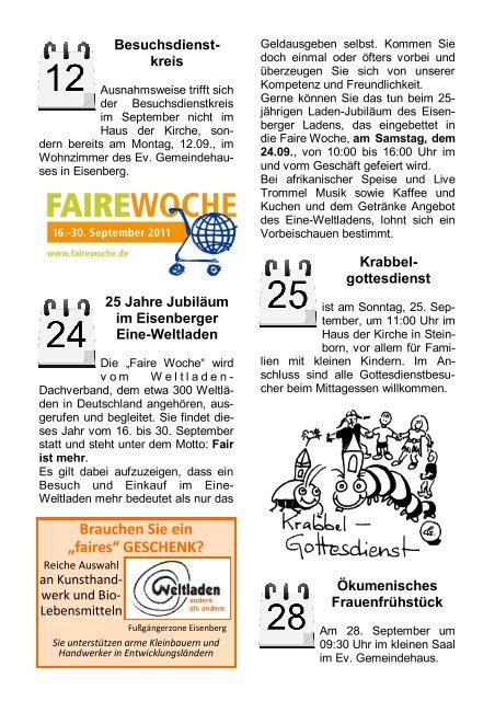 September 2011 - Protestantische Kirchengemeinde Eisenberg/Pfalz