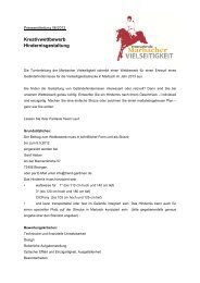 Kreativwettbewerb Hindernisgestaltung - Eventing Marbach