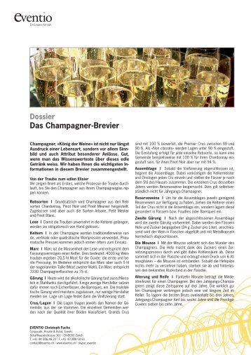 Das Champagner-Brevier - Eventio (CH)