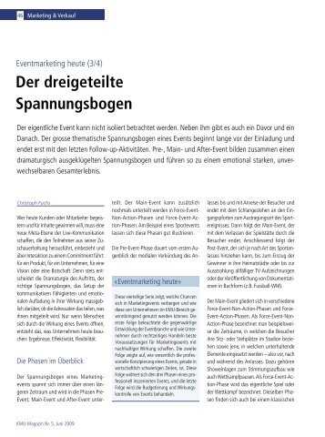 Der dreigeteilte Spannungsbogen - Eventio (CH)