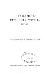 IL PARLAMENTO DELL' UNITÀ D'ITALIA - Camera dei Deputati