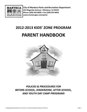 PARENT HANDBOOK - City of Manteca