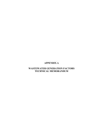 appendix a wastewater generation factors ... - City of Manteca