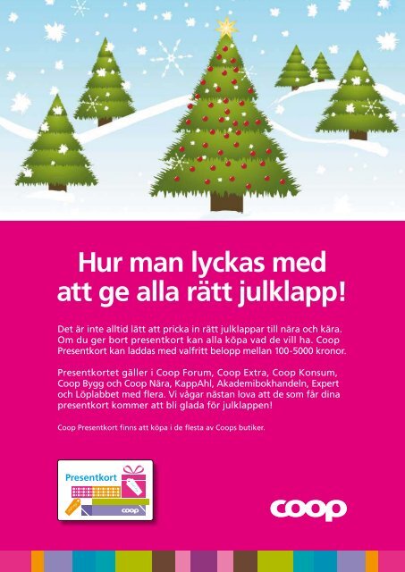 Smakfulla presenter Fem julstjärnor tipsar - Coop