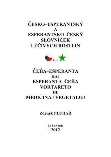 česko–esperantský esperantsko–český slovníček léčivých ... - Eventoj
