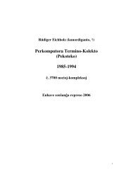 Perkomputora Termino-Kolekto (Pekoteko) 1985-1994 - Eventoj