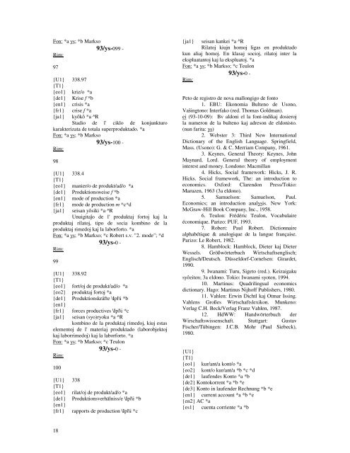 Perkomputora Termino-Kolekto (Pekoteko) 1985-1994 - Eventoj