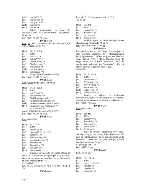 Perkomputora Termino-Kolekto (Pekoteko) 1985-1994 - Eventoj