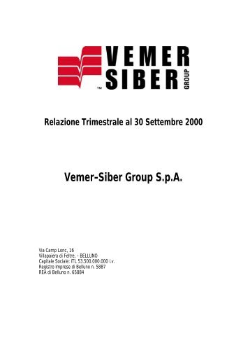 Vemer-Siber Group S.p.A. - Borsa Italiana