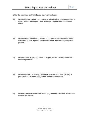 Printables Word Equations Worksheet balancing chemistry word equations worksheet intrepidpath and writing 2 balance the below