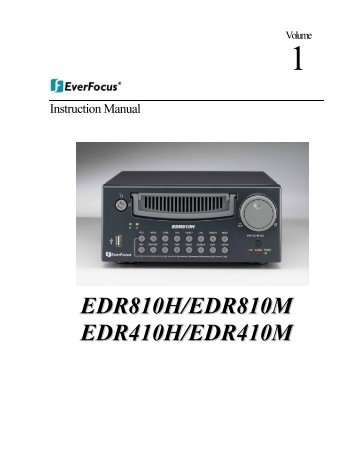 EDR810H/EDR810M EDR410H/EDR410M - EverFocus